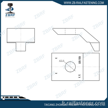 Clip de fixation rail KR type K pour BS80R